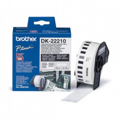 Brother DK-22210 - Original White Paper Self-Adhesive Continuous Tape - 29 mm X 30.48 Meters Roll